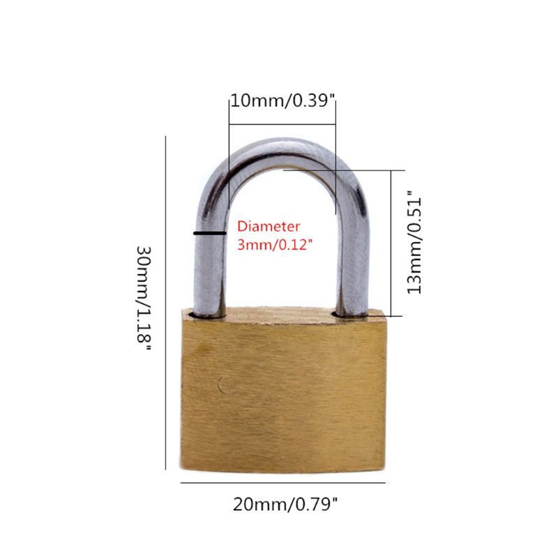 Brass Padlock with Keys, Small - Letter Opener Brass 评论和价格